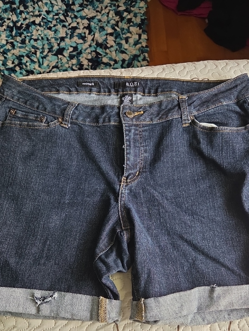 a.n.a Dark Blue Denim Jean Shorts